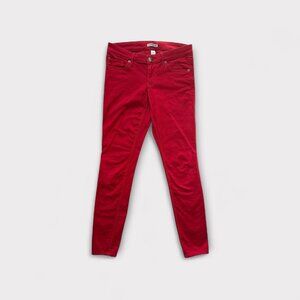Express Jeans Womens 4 Red Stretch Denim Skinny Leg 5 Pocket Zip Fly 508510